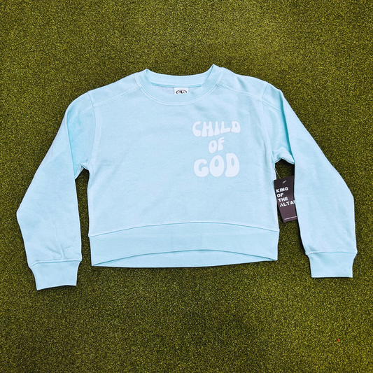 Child Of God Youth Crewneck - Baby Blue