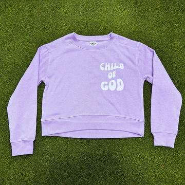 Child Of God Youth Crewneck - Purple