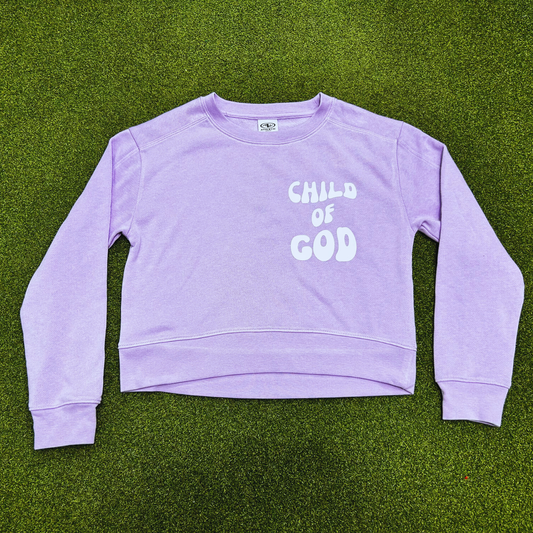 Child Of God Youth Crewneck - Purple