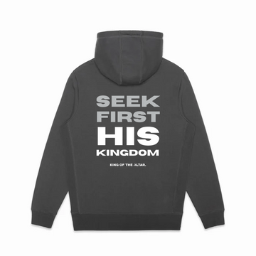 Seek First His Kingdom Heavyweight Fleece Hoodie - Slate